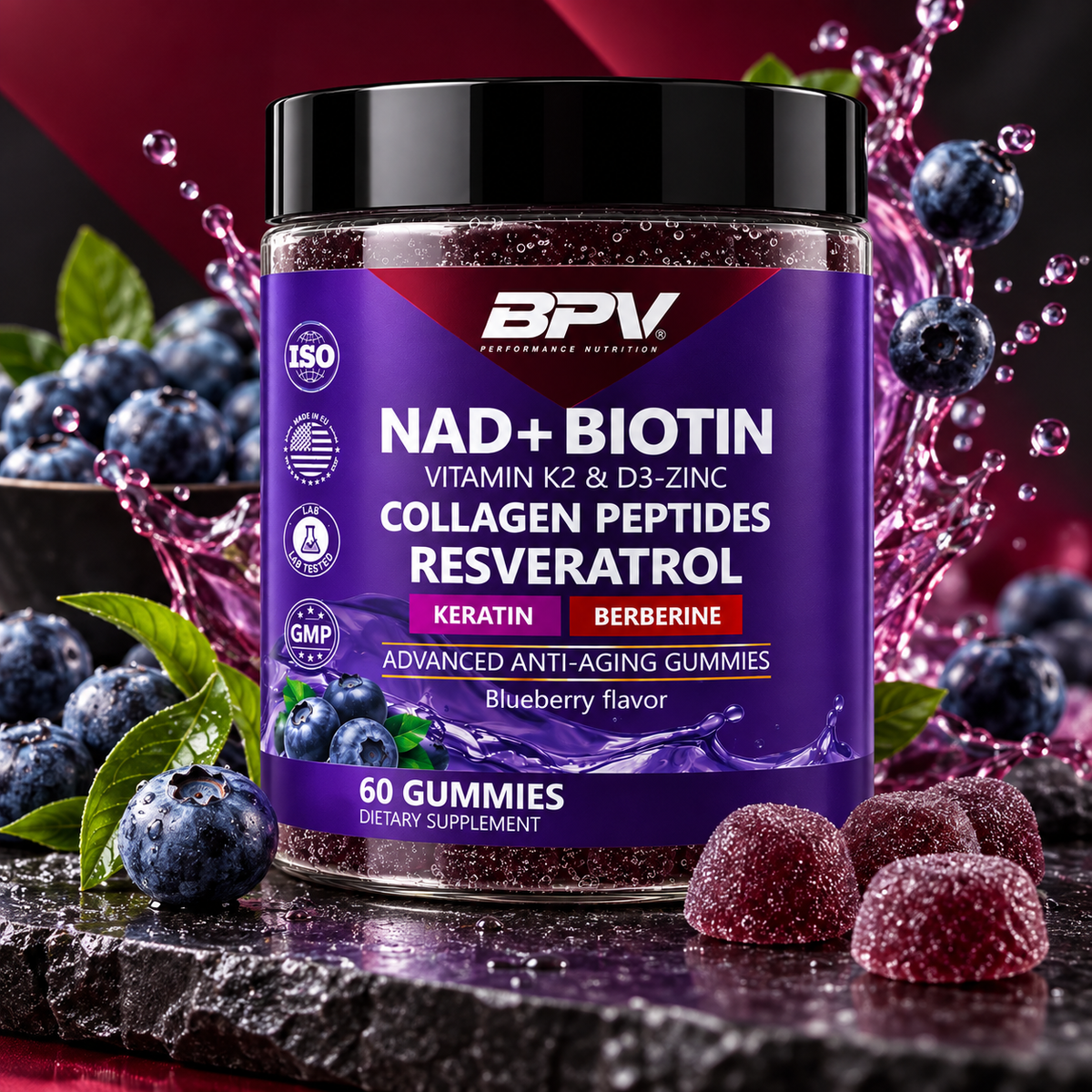 BPV® NAD+BIOTIN GUMMIS (60 Gummis)