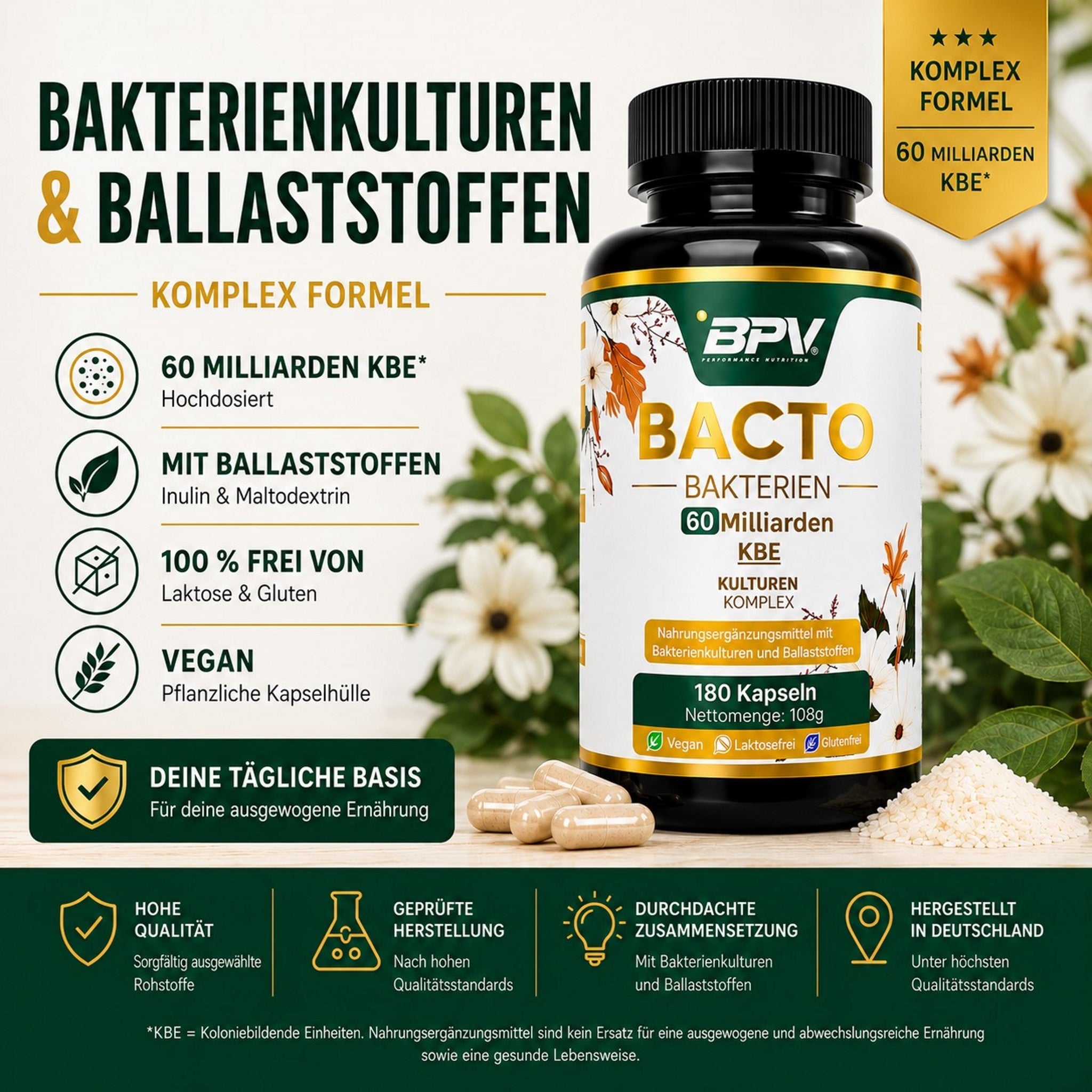 BPV BACTO Bakterien (180 Kapseln)