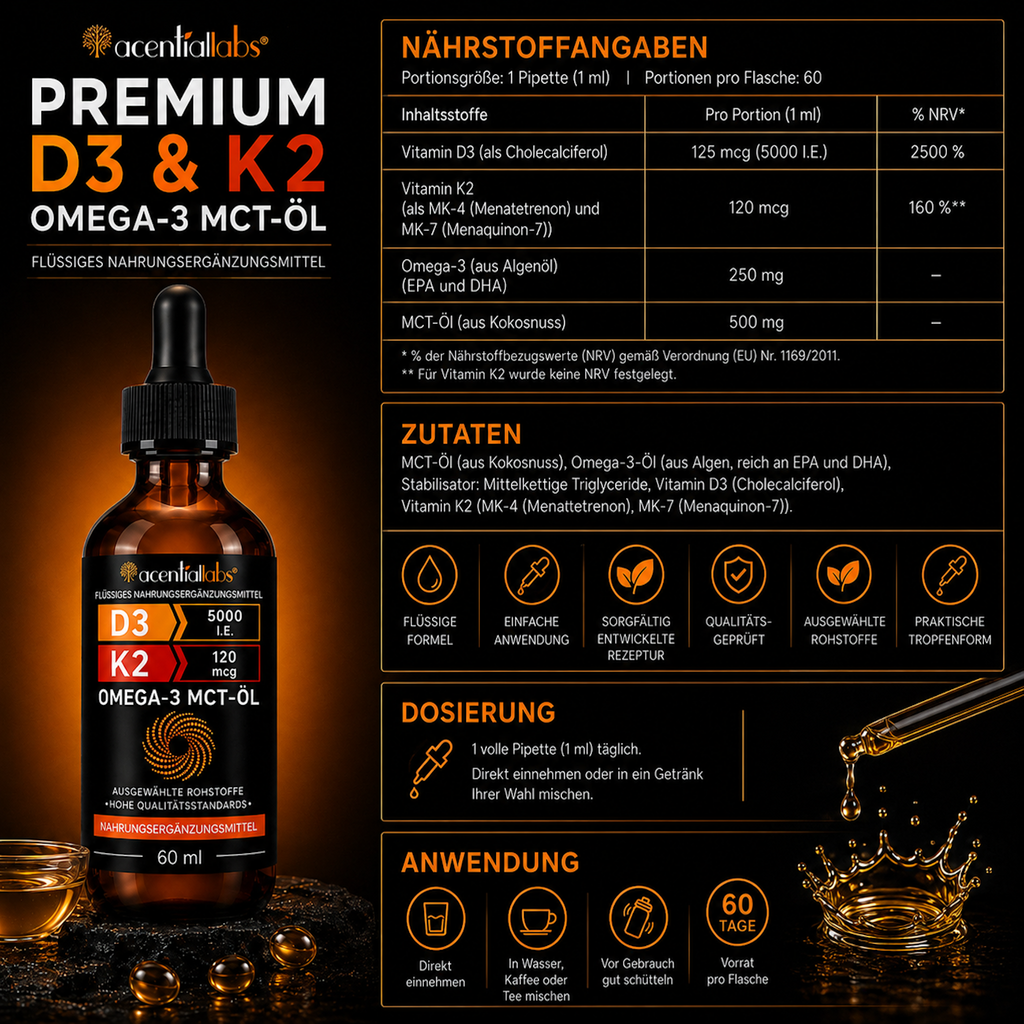 Vitamin D3 K2 Tropfen (60 ml)