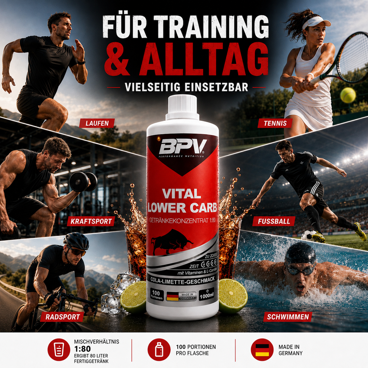 BPV Vital Lower Carb Drink (1000 ml)
