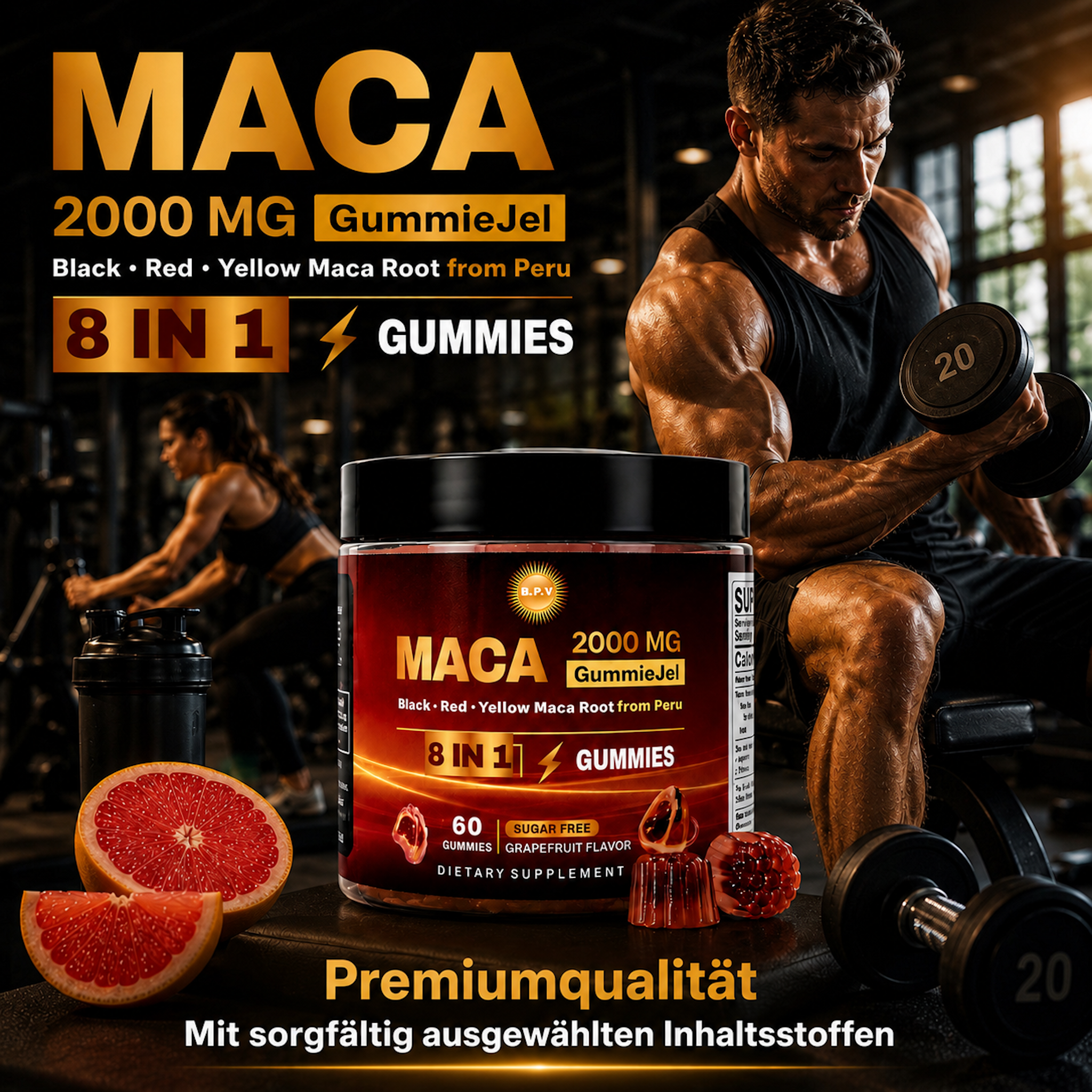 BPV Maca 8 in 1 (60 Gummis)