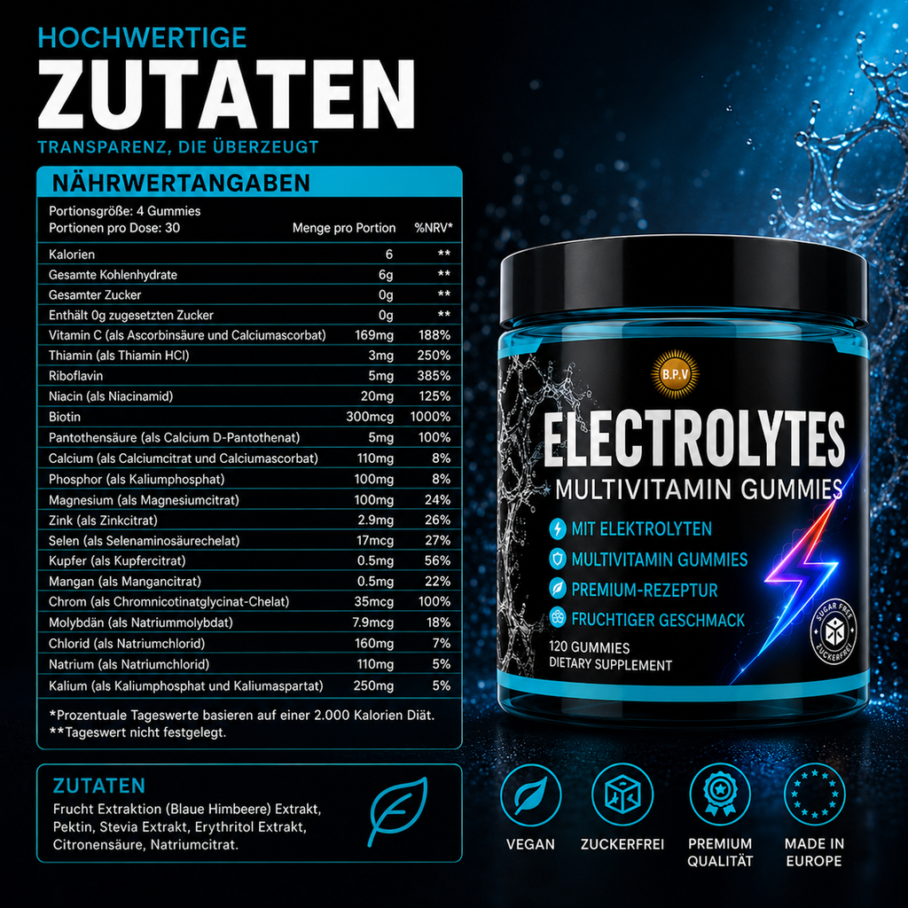 BPV Elektrolyte-Multivitamin Gummis (120 Stück)