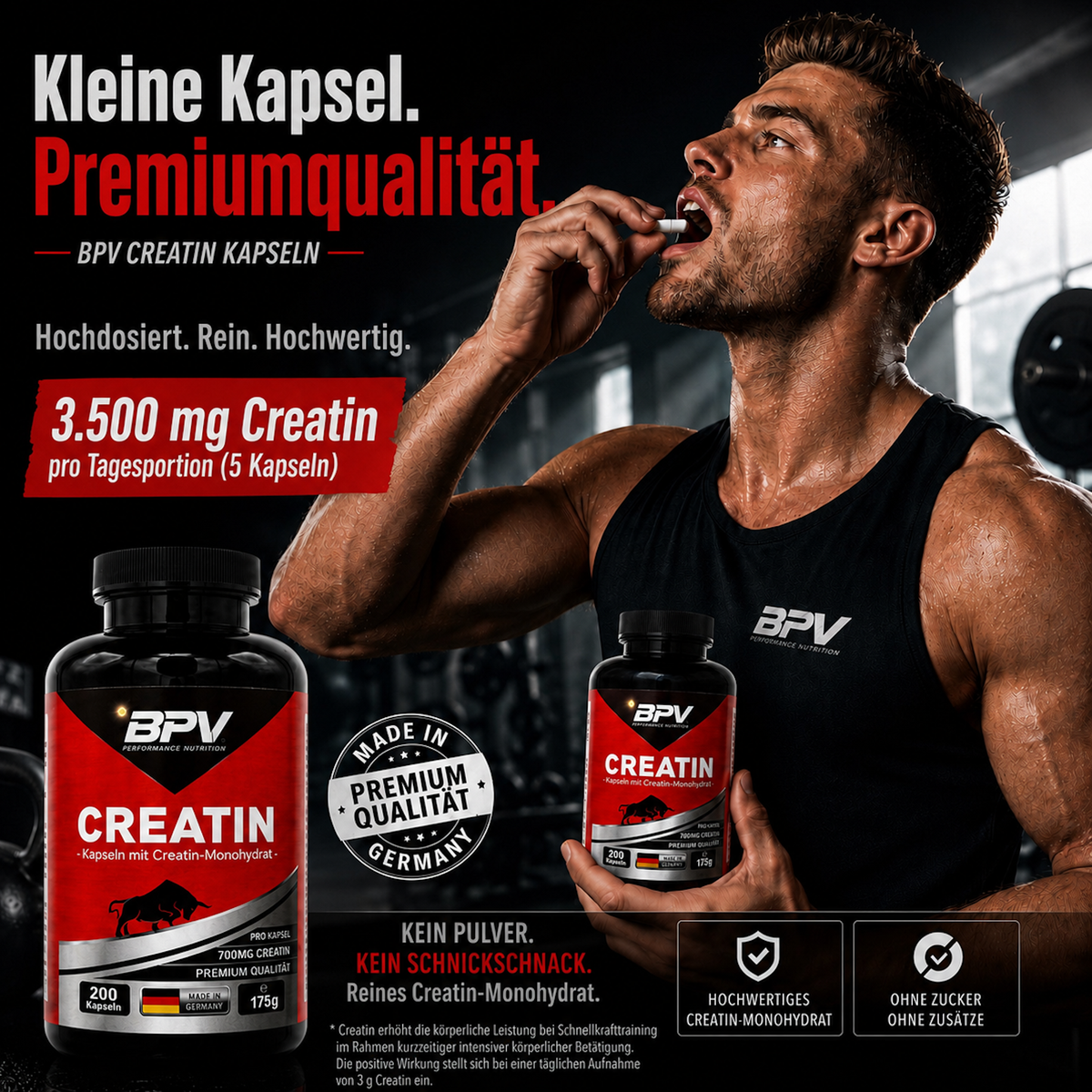 BPV Creatin Monohydrat (200 Kapseln)