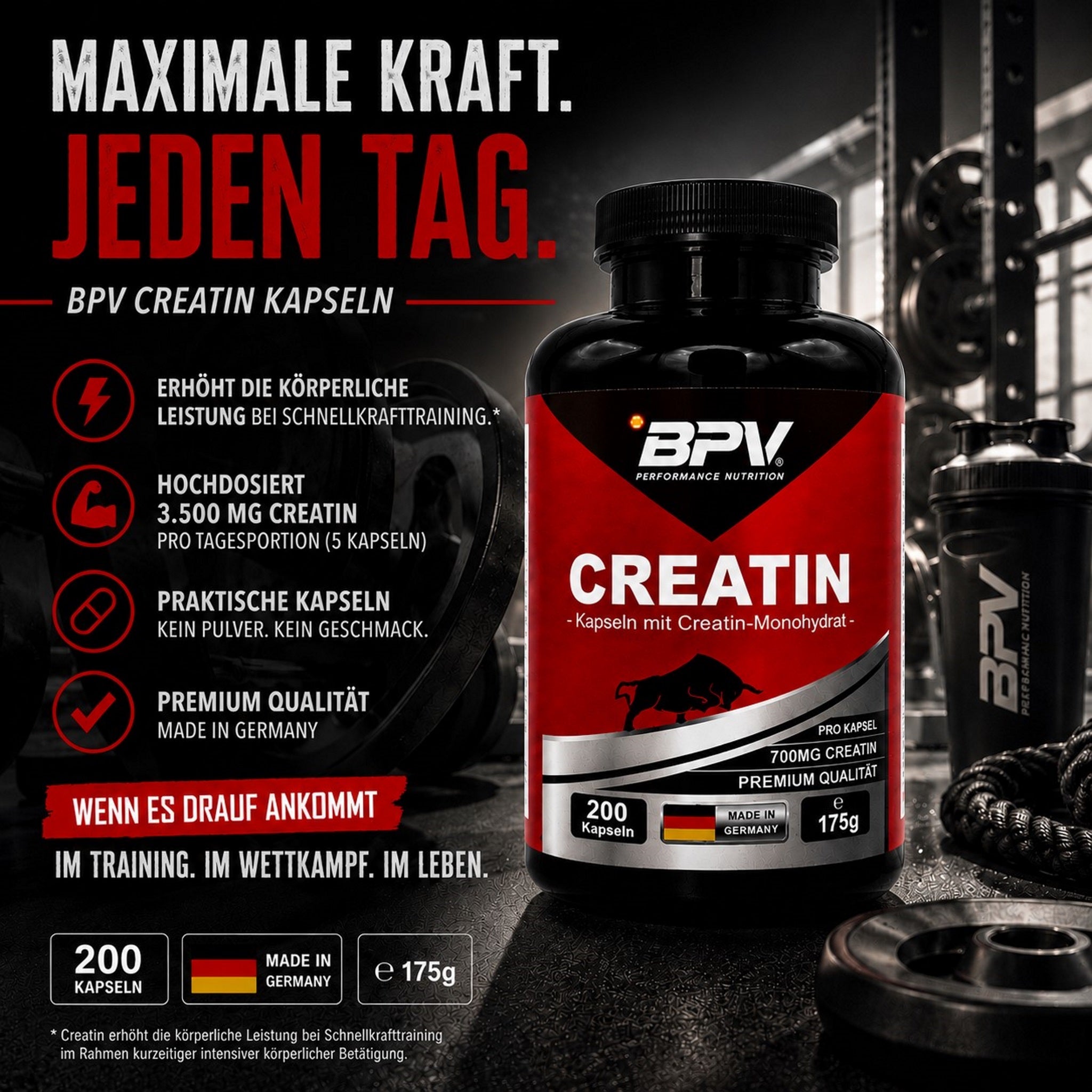 BPV Creatin Monohydrat (200 Kapseln)