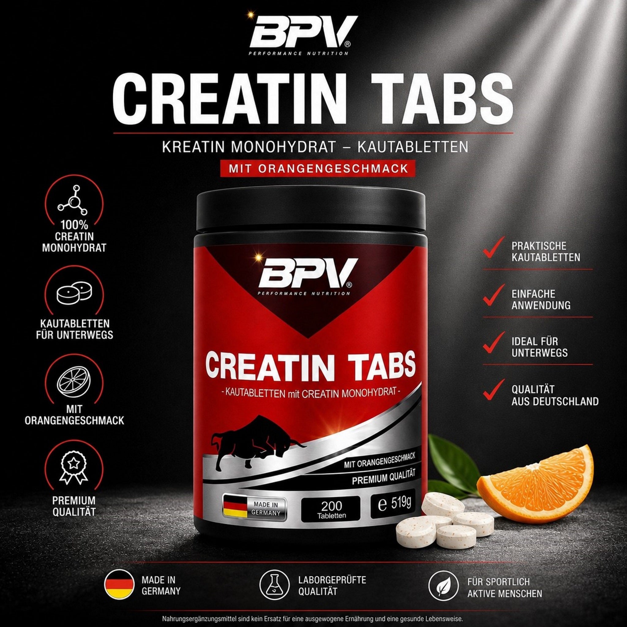 BPV Creatin Taps (200 Kautabletten)