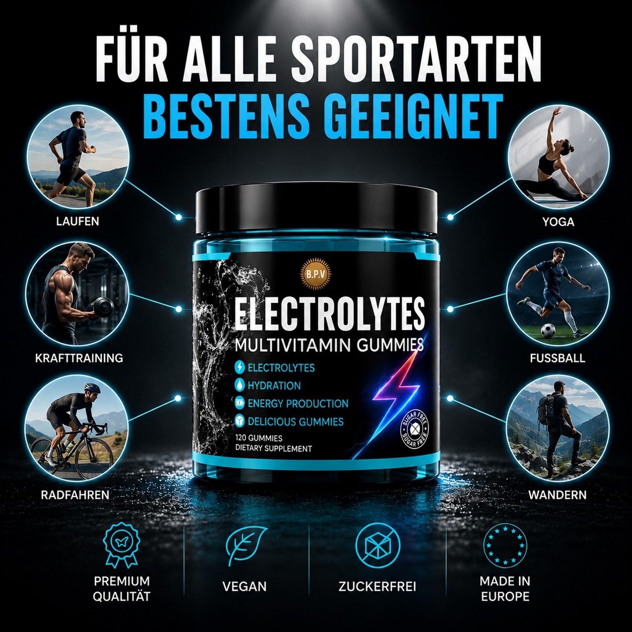 BPV Elektrolyte-Multivitamin Gummis (120 Stück)