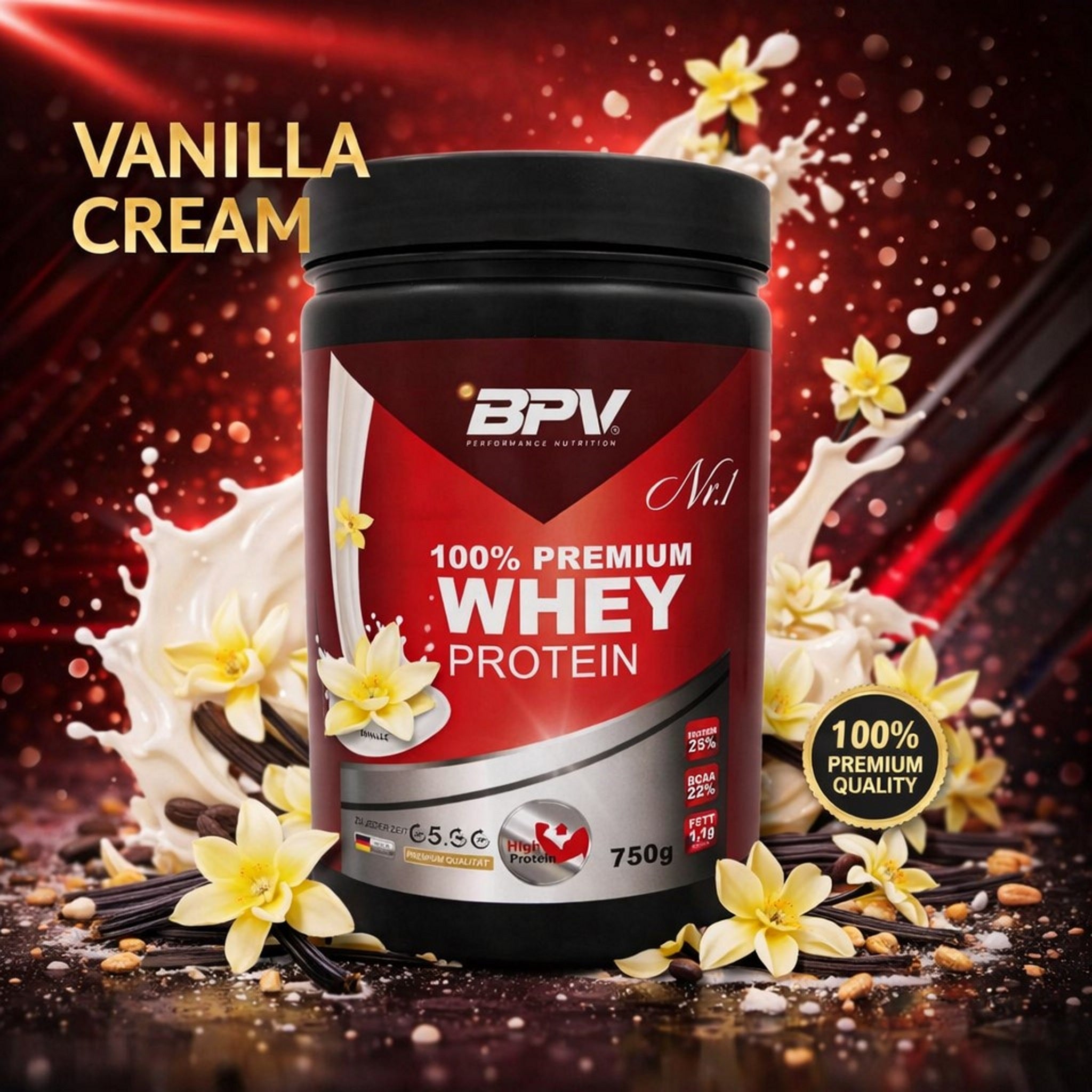BPV 100% Premium Whey Protein (750 g)